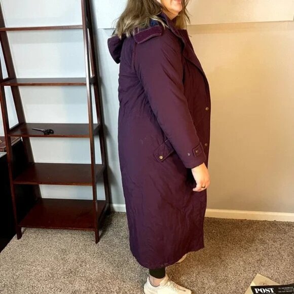 LL Bean Vintage Purple Thinsulate Parka Long Winter Coat in Size Medium/Large - Picture 4 of 16
